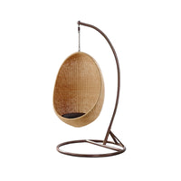 Outdoor Rattan Wicker Hanging Egg Chair Swing for Patio Garden Balcony