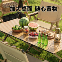 Portable Aluminum Alloy Camping Table and Chair Set for Picnic and Outdoor Activities