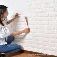 3D Brick Pattern Self-Adhesive Wall Stickers for Room Decor and Renovation