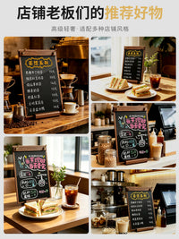 Mini LED Light Up Erasable Message Board for Cafe Bar Countertop Display