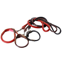 PU Leather Dog Collar and Leash Set for Large Dogs