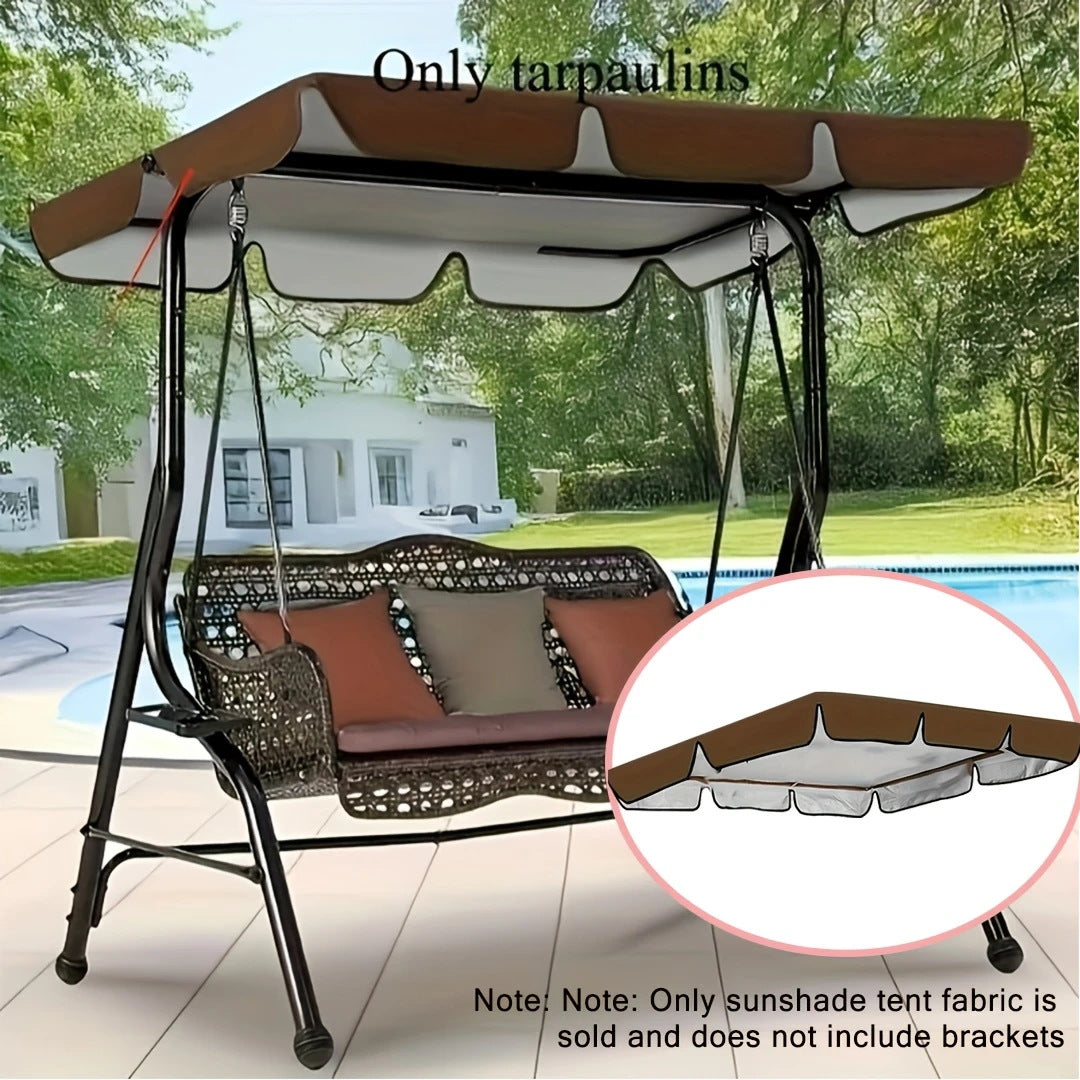 Outdoor Swing Canopy Replacement Cover Waterproof Patio Swing Top Cover for 3-Seater Swings