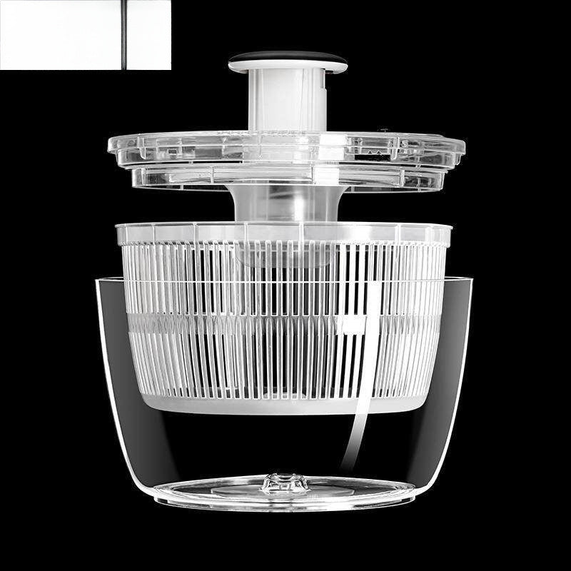 Manual Press-Type Vegetable and Fruit Salad Spinner with Drain Basket