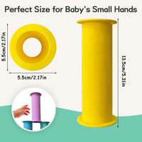 Silicone Stacking Cups Baby Rainbow Nesting Toy Set for Toddlers and Infants