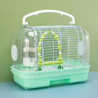 Portable Bird Carrier Cage for Parakeets, Peonies, Sun Conures, and Large Parrots - High-Grade Metal Travel Cage