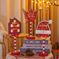 LED Christmas Decorative Lights, Battery Operated Holiday Window Display, Christmas Hat and Crown Shaped Lamps