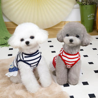 Pet Dog Summer Dress with Leash Ring for Small Dogs - Teddy, Bichon, Chihuahua