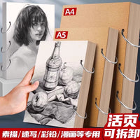 Sketchbook Set for Artists, Thickened Blank Pages, Detachable Loose-Leaf Design, Portable for Drawing and Art