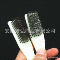 Stainless Steel Wire Brush with Plastic Handle for Cleaning, Rust Removal, and Polishing