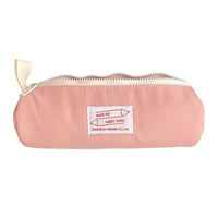 Korean Style Sandwich Pencil Case for Students, Solid Color, High Aesthetic Value, Simple Zipper Stationery Pouch