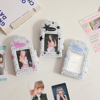 Ins Style Star Splatter Photo Album for Instax Mini 3-inch Photos, Snap Closure Card Holder for Girls