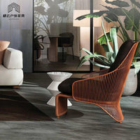 Outdoor Rattan Sofa Coffee Table Set Patio Garden Balcony Small Table Chair Single Leisure Rattan Chair Three-Piece Set