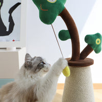 Cat Scratching Post with Sisal Rope and Carrot Toy for Indoor Cats