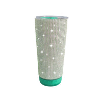20oz Rhinestone Bluetooth Speaker Stainless Steel Insulated Tumbler with Handle, Double-Wall Vacuum Car Cup