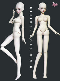Luo Luo BJD Doll Body with Makeup Head, Clothes, and Wig for 1/3, 1/4, 1/6 Scale Dolls