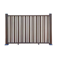 Aluminum Alloy Privacy Fence Gate for Garden and Yard, New Chinese Style Vertical Bar Design