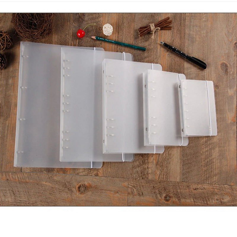 Frosted Translucent PP Loose Leaf Binder Cover for A4 B5 A5 A6 A7 Notebooks and Planners