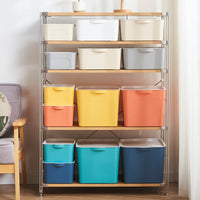 Lidded Plastic Storage Box for Toys, Books, and Sundries - Medium Size