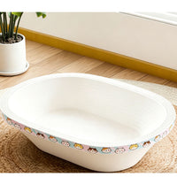 Cat Scratcher Cardboard Bathtub with Corrugated Paper, Deepened Design, Wear-Resistant, No Debris, for Large Cats