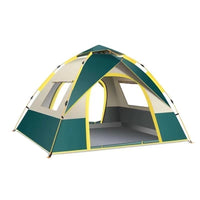 Forest Bee 3-4 Person Automatic Pop-Up Camping Tent, Thickened Waterproof Sunscreen Foldable Outdoor Tent