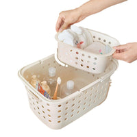 Portable Shower Caddy Basket for Bathroom Dormitory, Quick-Dry Storage Tote with Wet/Dry Separation