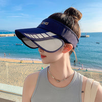 Women's Summer Outdoor UV Protection Sun Visor Hat with Retractable Brim