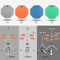 Drum Practice Pad Set - 5-Drum Kit with Cymbals for Jazz Drumming and Percussion Training