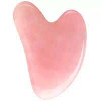 Rose Quartz Gua Sha and Roller Set for Face and Body Massage