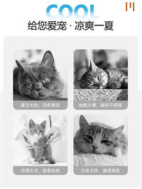 Pet Cooling Mat for Cats and Dogs, Reversible Bamboo and Ice Silk Pad, All Seasons