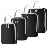 Compressible Travel Storage Bags Set - 4-Piece Large Capacity Luggage Organizer Cubes