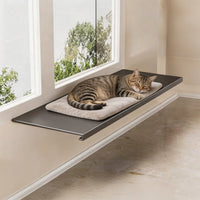 Window-Mounted Cat Hammock Bed for Sunbathing and Relaxation