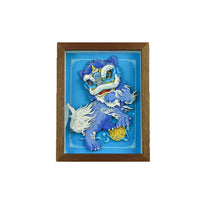 Chinese Trend DIY Lion Dance 3D Paper Carving Frame Art Decor