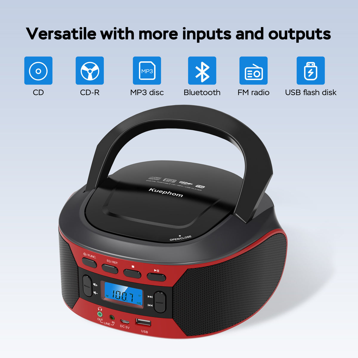 Multifunctional CD Player Stereo Bluetooth Speaker Radio All-in-One Home Music Player