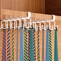 Under Cabinet Iron Storage Rack with 6 or 12 Hooks for Kitchen and Wardrobe Organization