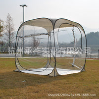 Pop-Up PVC Transparent Camping Tent for 2-4 People - Windproof Sunroom for Outdoor Relaxation