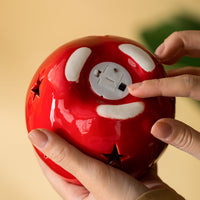 Ceramic Red Apple Night Light Ornament for Desktop Decoration