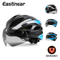 Magnetic Goggle Cycling Helmet with Taillight for Road and Mountain Bikes