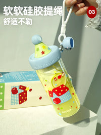 Bocyo Tritan Water Bottle with Straw for Girls, Portable High-Value Design for Summer Hydration