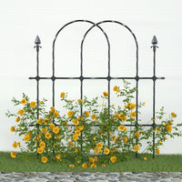 Garden Trellis for Climbing Plants, Metal Arch Support for Roses and Vines, Outdoor Decorative Grid Panel