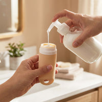 Travel Squeeze Bottle Set for Shampoo Lotion Toiletries - Leakproof & Portable