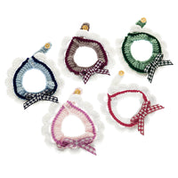Knitted Pet Collar with Bowknot for Cats and Small Dogs, Soft Sweet Style Neckwear