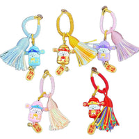 Lucky Cat Gourd Fortune Doll Wind Chime Keychain for Car Keys & Bags