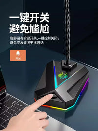 Yoyada Desktop Gooseneck Microphone for Gaming, Music, and Karaoke - 3.5mm Jack