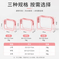 Transparent PVC Cosmetic Bag Waterproof Travel Toiletry Organizer with Zipper