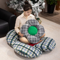 Vintage Color Block Floral Floor Cushion for Office & Home