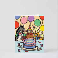 British Brand Wrap Childlike Children's Birthday Greeting Card, Cute Naughty Cartoon Baby Blessing Card