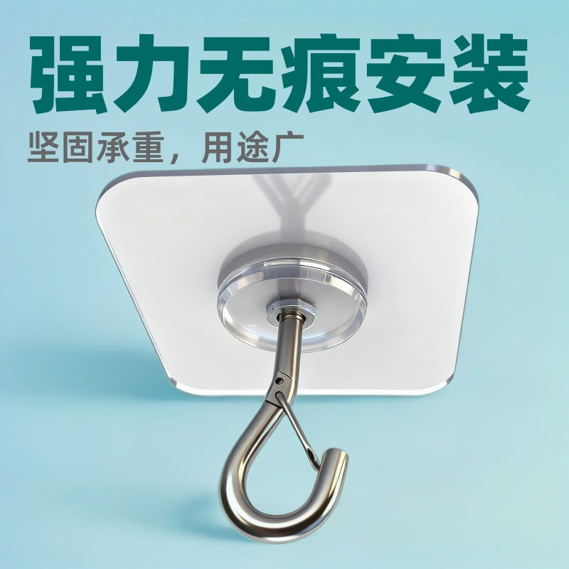 Heavy-Duty Ceiling Hooks for Hanging Plants & Curtains - No-Trace Adhesive & Suction Cup Options