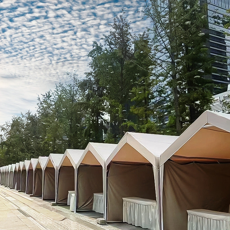 Outdoor Pop-Up Canopy Tent with UV Protection and Rainproof Cover for Camping, Markets, and Events