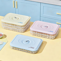 Dumpling Storage Container with Lid, Freezer-Safe Food Organizer for Kitchen Refrigerator