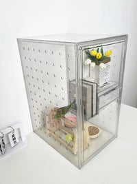 Acrylic Bird Cage Parrot Cage New Anti-splash Transparent Luxury Breeding Box for Live Birds Pigeons